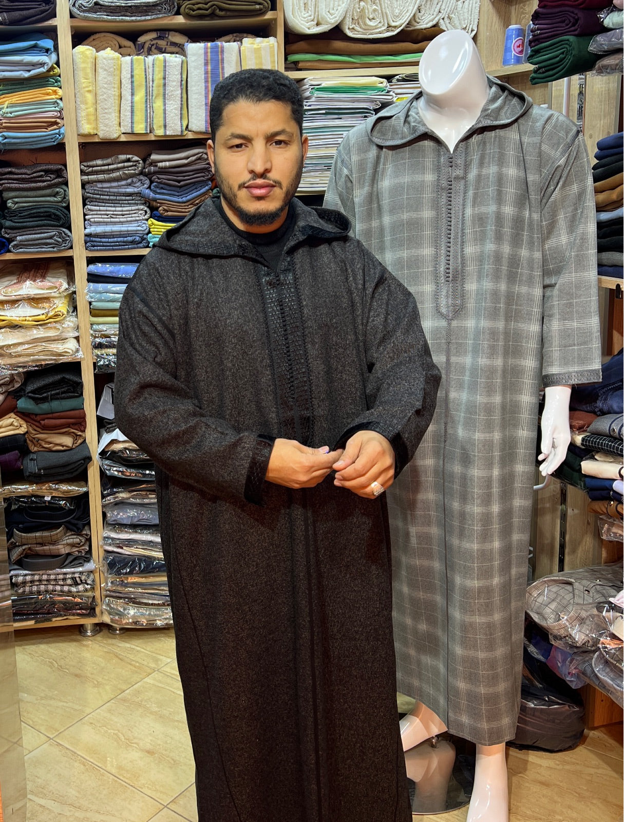 Djellaba aus italienischem Flanell (Winter)