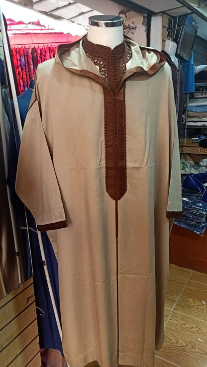 Mlifa-Djellaba mit Jabadour (Hand- und Maschinennaht)